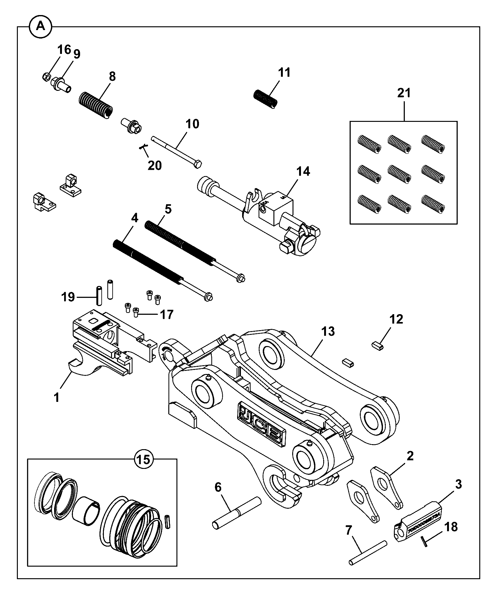 JCB 4CX seat mounted controls [STV] (2025) Parts Diagrams