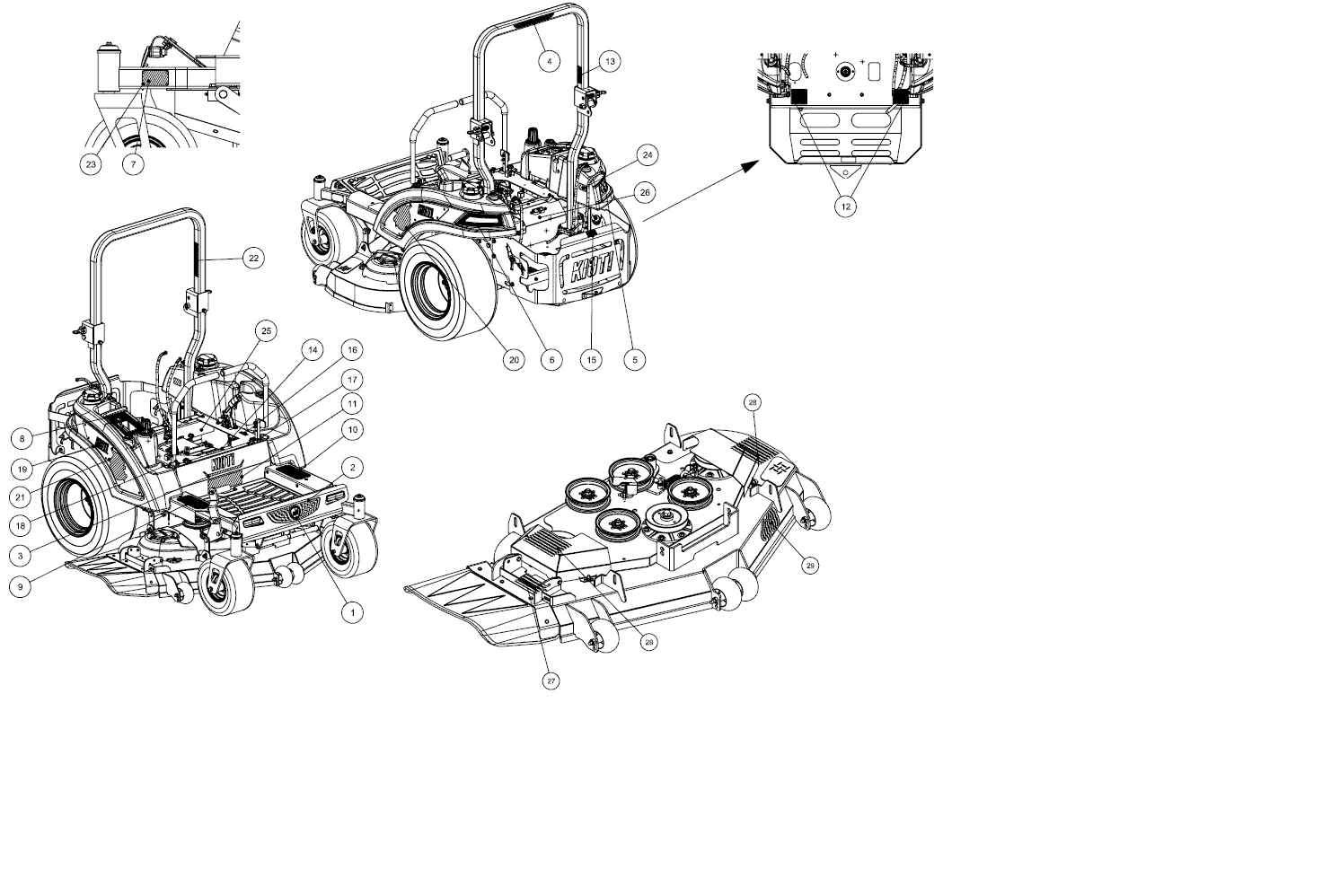 Kioti ZXC 60 Parts Diagrams
