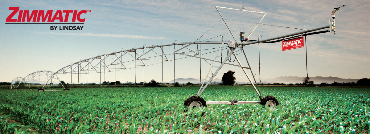 Zimmatic center pivot in a corn field