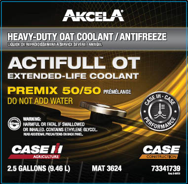 Akcela Actifull OT heavy-duty OAT coolant antifreeze premix