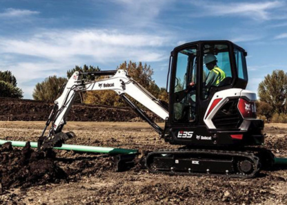 Bobcat excavator in northern Utah
