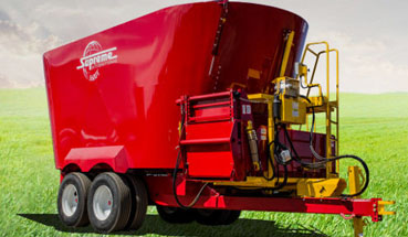 Supreme 500T pull-type feed mixer wagon with twin augers