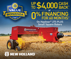 New Holland Small Hay Baler or Hayliner Promotion